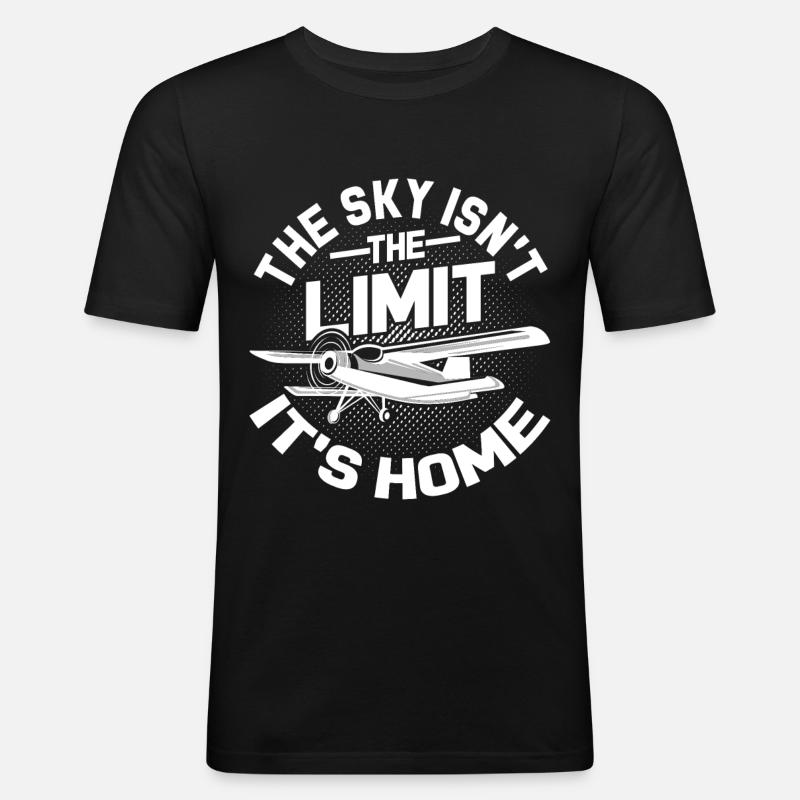 Pilot - Männer Slim Fit T-Shirt - Schwarz