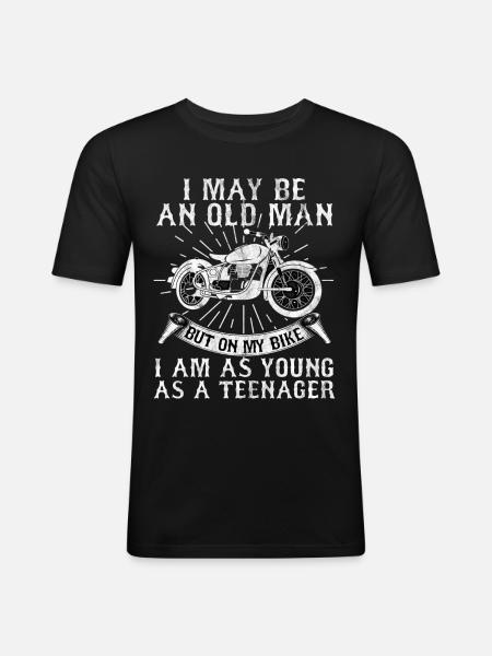 motorcycle - Men's Slim Fit T-Shirt - black
