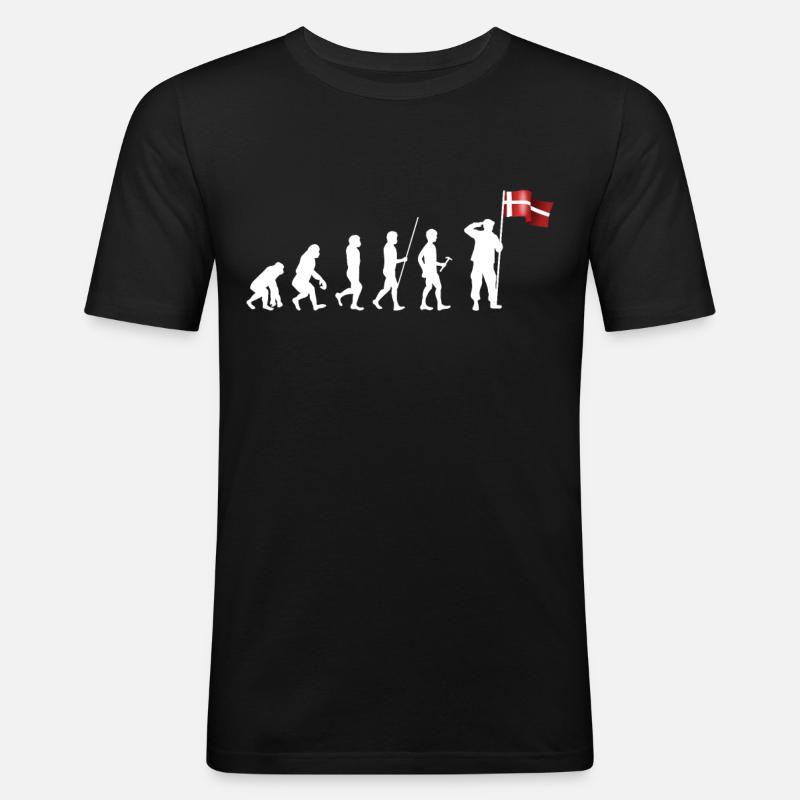 Dänemark - Männer Slim Fit T-Shirt - Schwarz