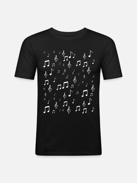 École de musique - T-shirt près du corps Homme - noir