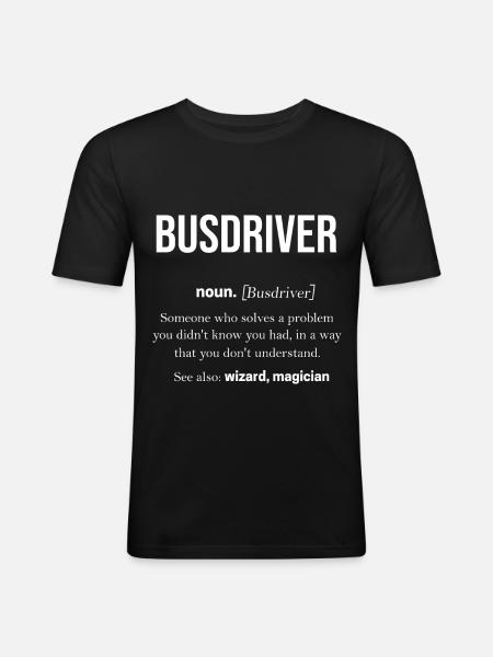 bus - Men's Slim Fit T-Shirt - black