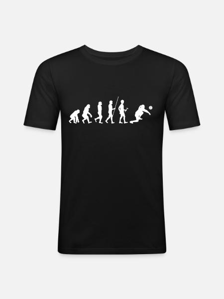 volley- - T-shirt près du corps Homme - noir