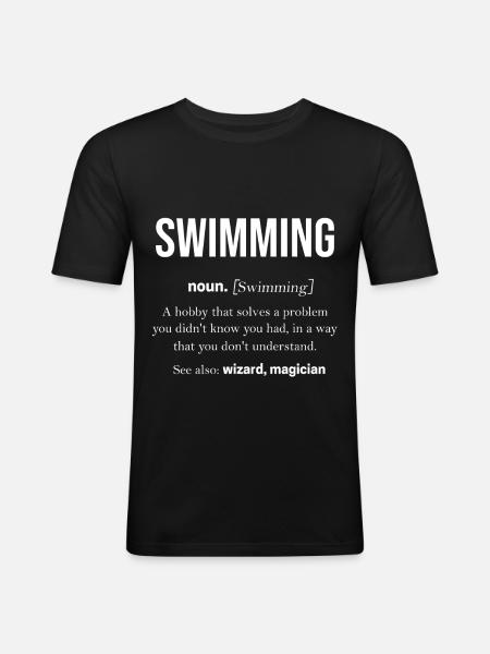 nager - T-shirt près du corps Homme - noir