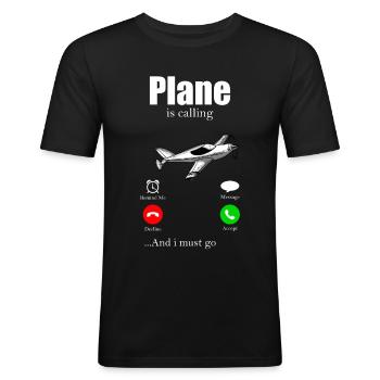 pilote - T-shirt près du corps Homme - noir - Devant - Nik (191cm)
