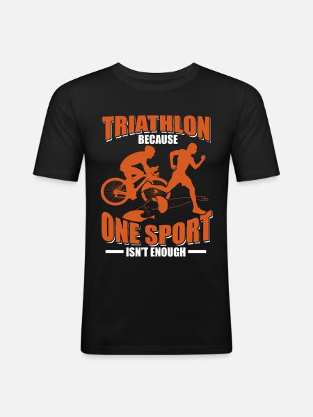 Triathlon - Men's Slim Fit T-Shirt - black