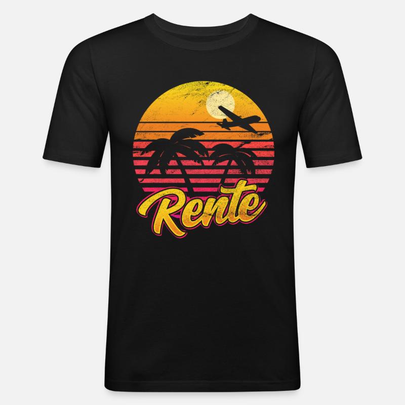 Rentner - Männer Slim Fit T-Shirt - Schwarz