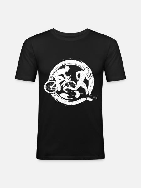Triathlon - Men's Slim Fit T-Shirt - black