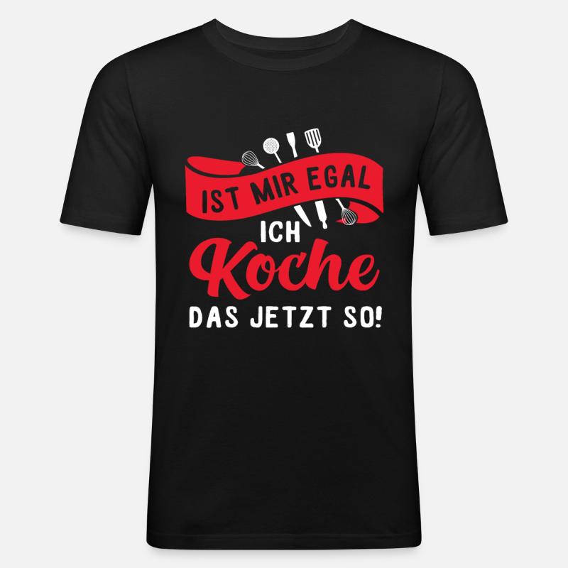 Super Koch Spruch, kochen Geschenk - Männer Slim Fit T-Shirt - Schwarz