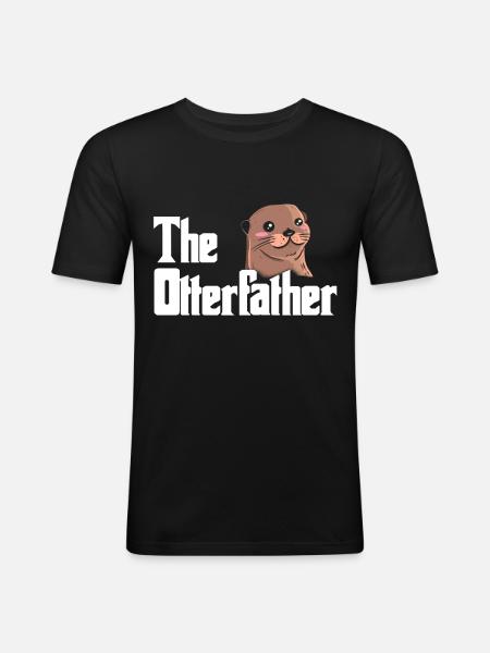 otter - Men's Slim Fit T-Shirt - black