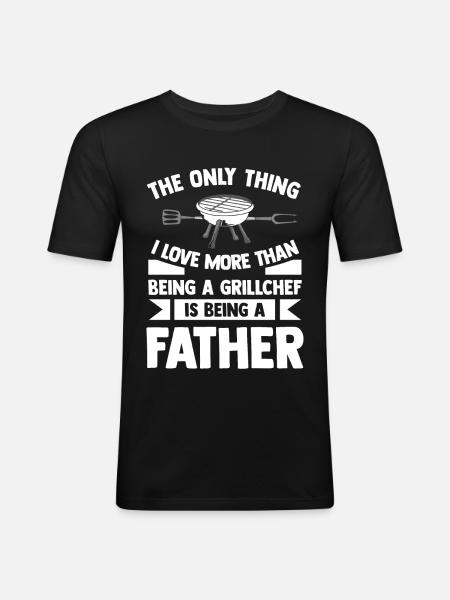 grill - Men's Slim Fit T-Shirt - black