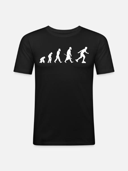 Evolution of roller blade - Men's Slim Fit T-Shirt - black
