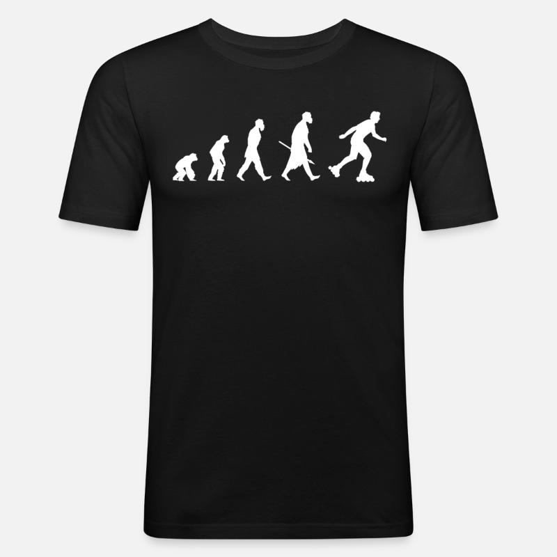 Evolution of roller blade - T-shirt près du corps Homme - noir