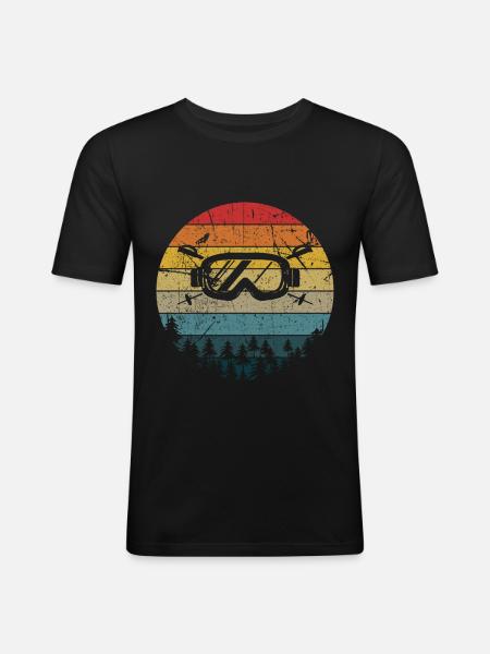 To ski - Men's Slim Fit T-Shirt - black