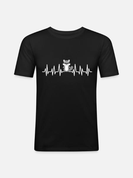 racoon - Men's Slim Fit T-Shirt - black