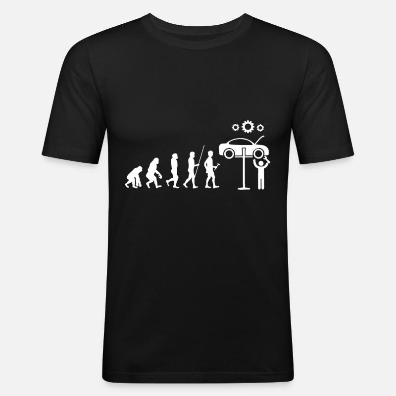 Mechaniker - Männer Slim Fit T-Shirt - Schwarz