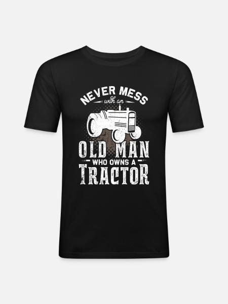 tractor - Men's Slim Fit T-Shirt - black