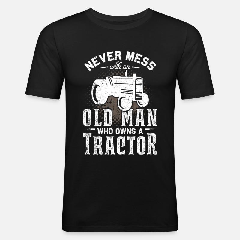 Traktor - Männer Slim Fit T-Shirt - Schwarz
