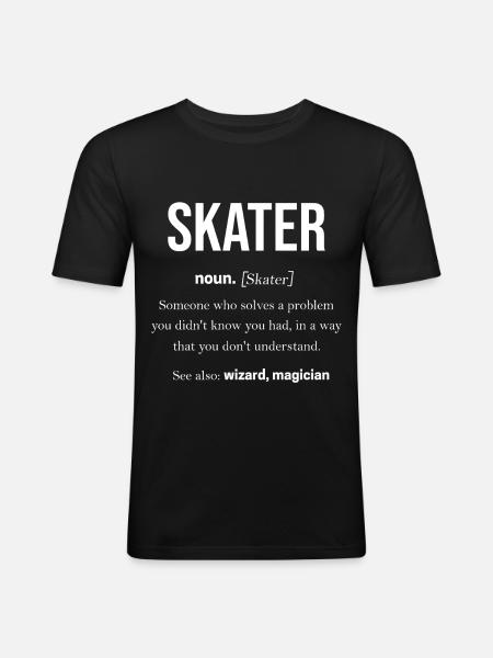 Skateboard - T-shirt près du corps Homme - noir