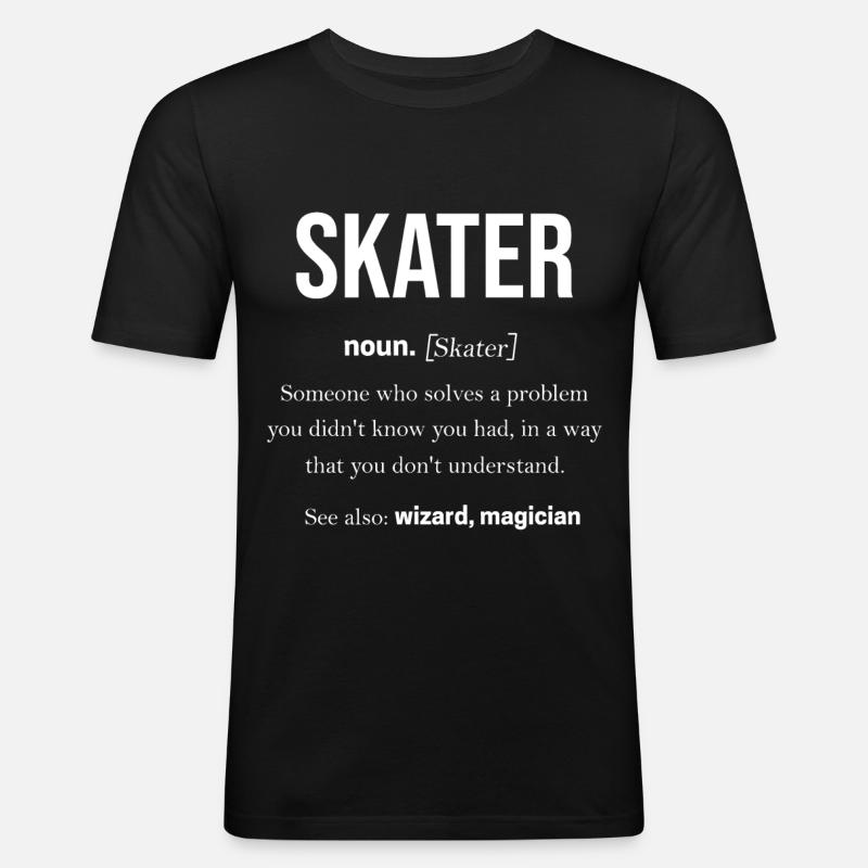 skateboard - Men's Slim Fit T-Shirt - black