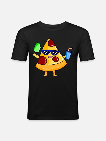 Plage - T-shirt près du corps Homme - noir