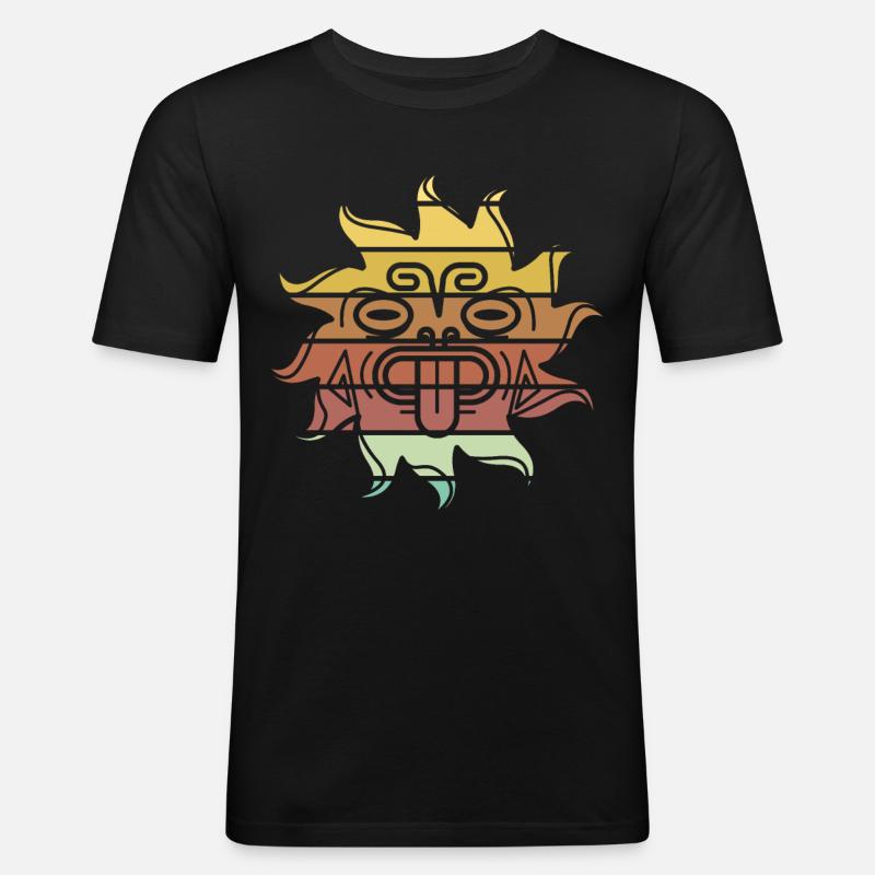 Neuseeland Haka Geschenkidee - Männer Slim Fit T-Shirt - Schwarz