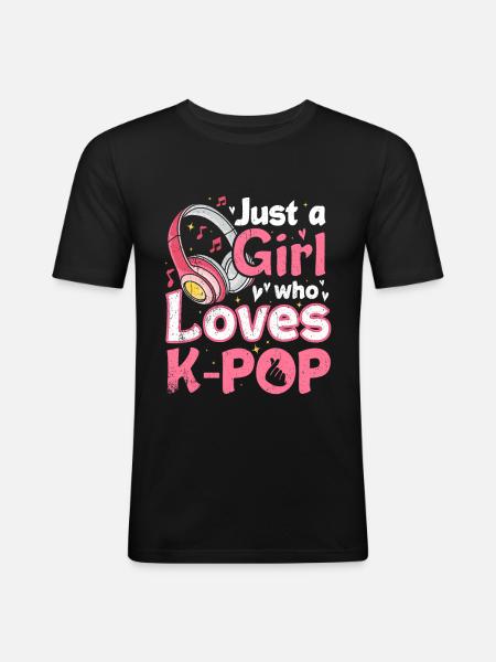 K-pop - Men's Slim Fit T-Shirt - black
