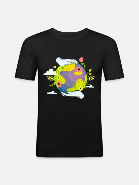 climate change - Men's Slim Fit T-Shirt - black
