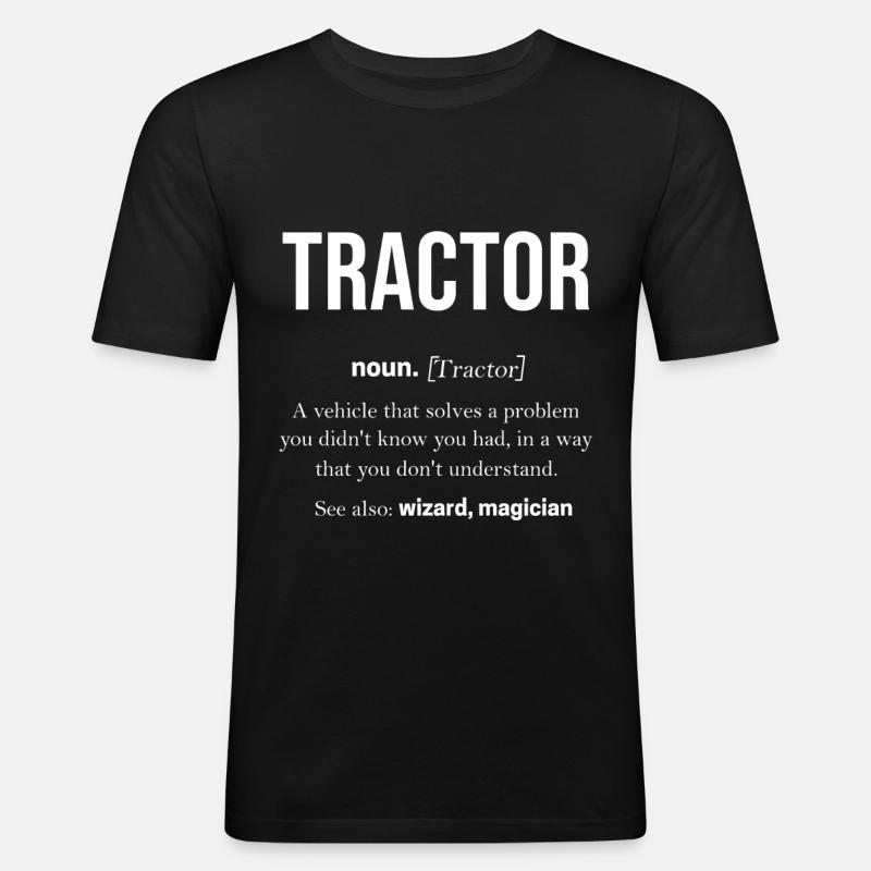 Traktor - Männer Slim Fit T-Shirt - Schwarz