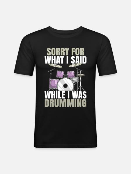 percussion - Men's Slim Fit T-Shirt - black