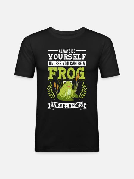 Frosch - T-shirt près du corps Homme - noir
