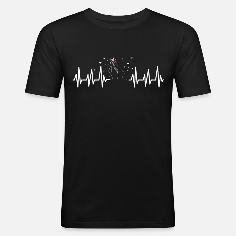 K-Pop - Männer Slim Fit T-Shirt - Schwarz