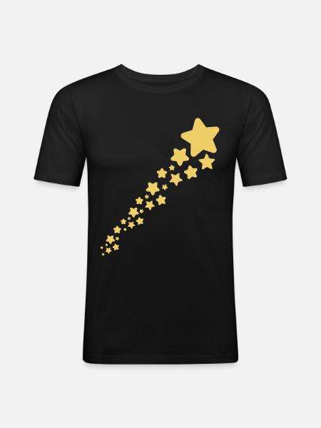 shooting star - Men's Slim Fit T-Shirt - black