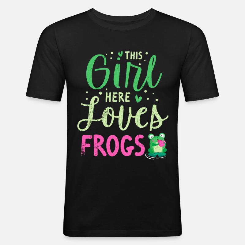 Frosch - Männer Slim Fit T-Shirt - Schwarz