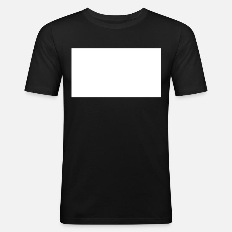 Rechteck - Männer Slim Fit T-Shirt - Schwarz