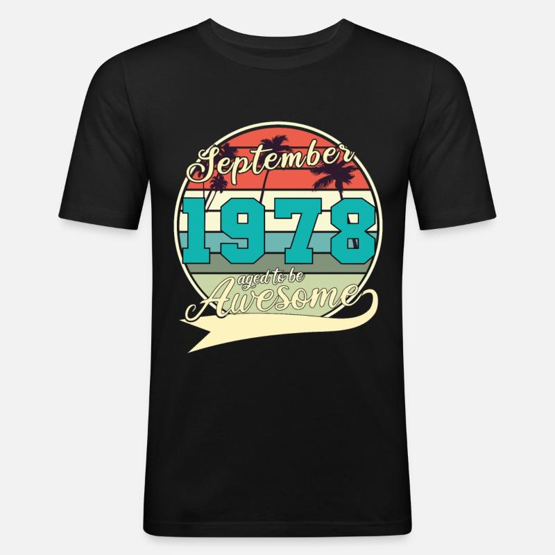 September 1978 Gift idea - Men's Slim Fit T-Shirt - black