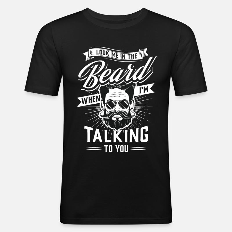 Bart - Männer Slim Fit T-Shirt - Schwarz