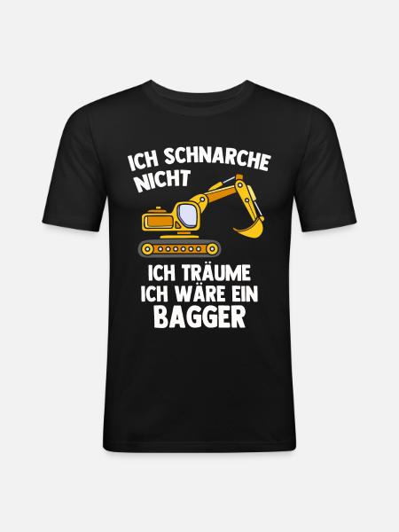 Bagger baggerfahrer - Männer Slim Fit T-Shirt - Schwarz