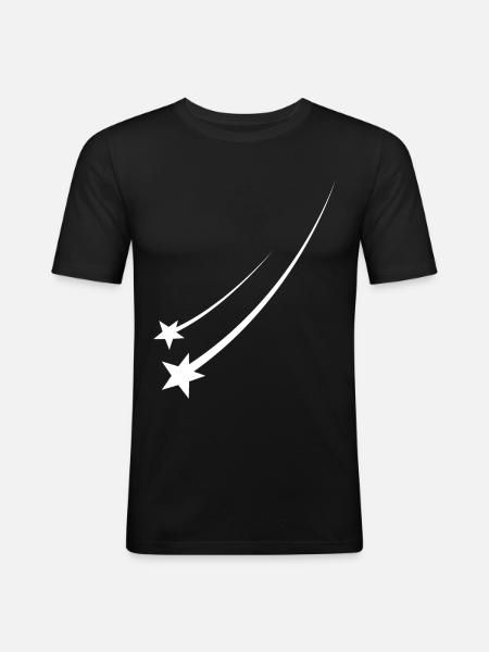 Shooting star - Men's Slim Fit T-Shirt - black