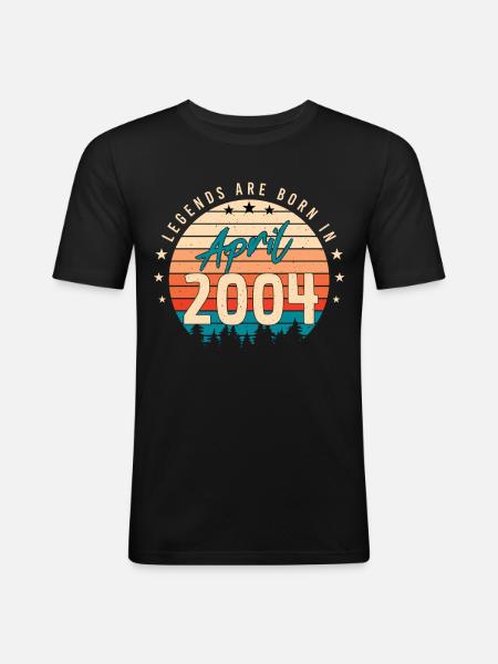 Finally 18 years April 2004 - Men's Slim Fit T-Shirt - black