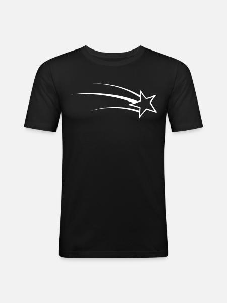 Shooting star - Men's Slim Fit T-Shirt - black