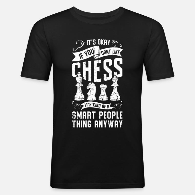 Schach - Männer Slim Fit T-Shirt - Schwarz
