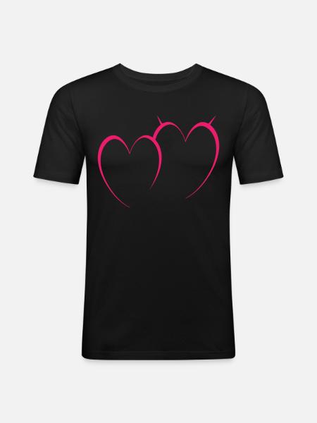 Two Pink Hezen - Men's Slim Fit T-Shirt - black