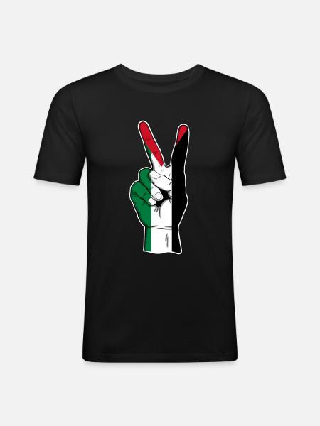 Palestine - T-shirt près du corps Homme - noir