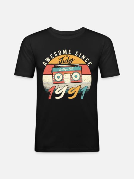 Legendary July 1991 - Men's Slim Fit T-Shirt - black