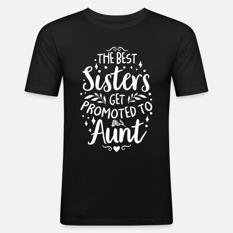 Tante - Männer Slim Fit T-Shirt - Schwarz