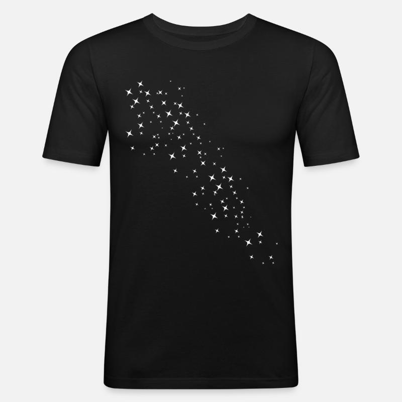 Starfall White - Men's Slim Fit T-Shirt - black
