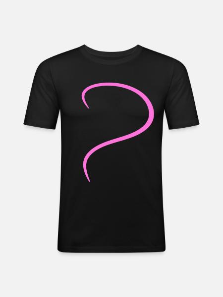 Conception rose demi-cœur - T-shirt près du corps Homme - noir