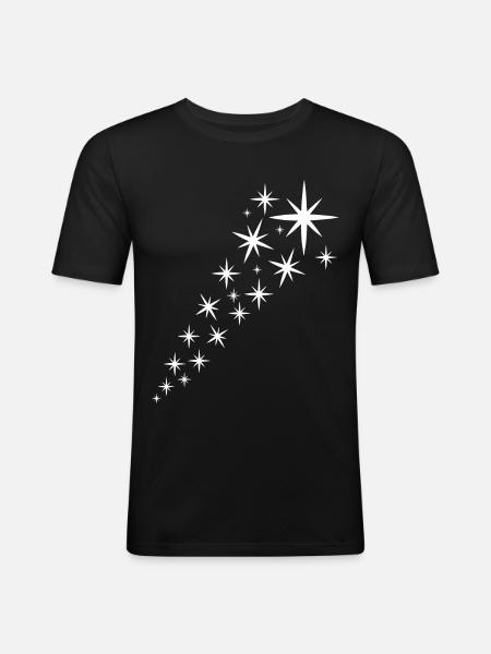 Starfleet White Design - T-shirt près du corps Homme - noir