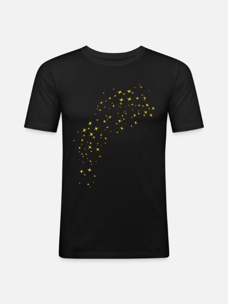 Starry Sky Gold - Men's Slim Fit T-Shirt - black