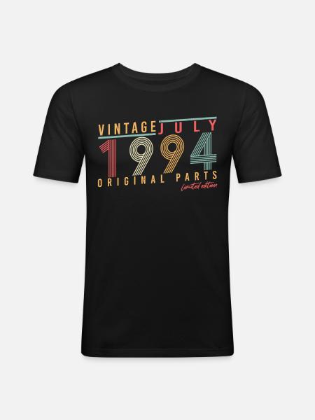 Baujahr 1994 Im Juli - Männer Slim Fit T-Shirt - Schwarz